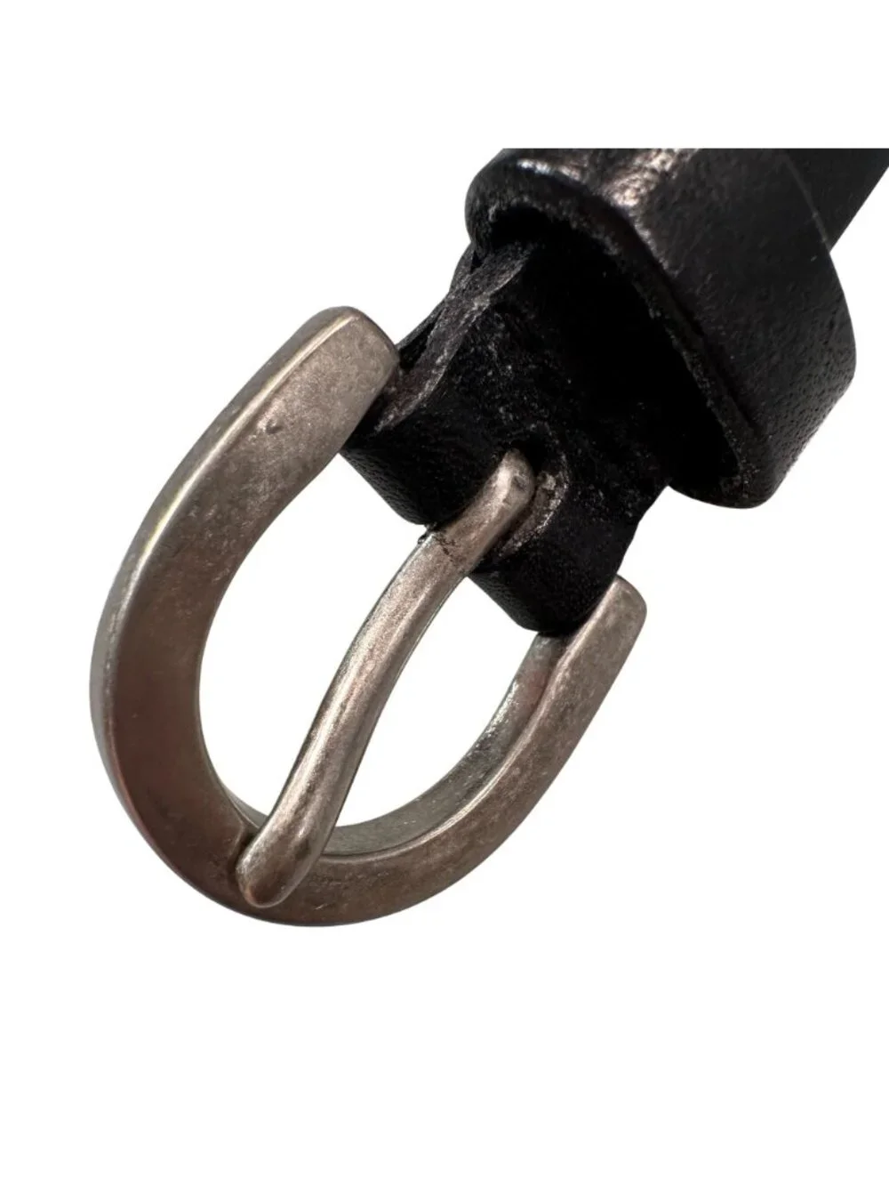 Lauren Ralph Lauren Braided Leather Belt Statement Womens Silver Buckle